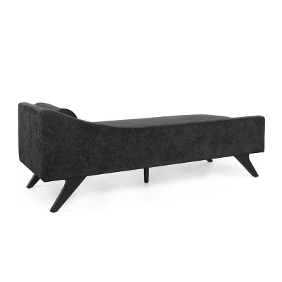 Cagle Mid Century Modern Fabric Chaise Lounge - Christopher Knight Home - Image 2