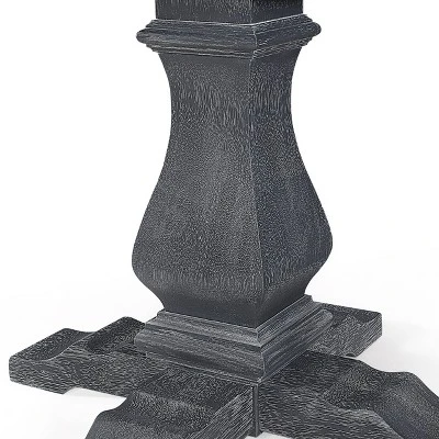 5pc Maria French Country Wood Expandable Dining Set Gray/Black - Christopher Knight Home - Image 2