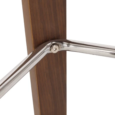 2pc Hargis Mid Century Modern Channel Stitch Bentwood Swivel Counter Height Barstools - Christopher Knight Home - Image 9