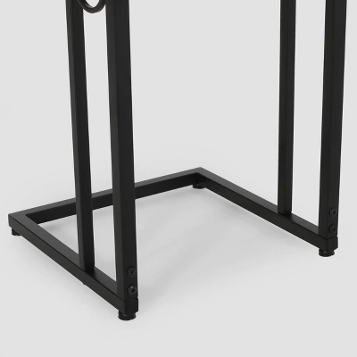 Set Of 2 Bader Modern C-Shaped Side Table Black - Christopher Knight Home - Image 4
