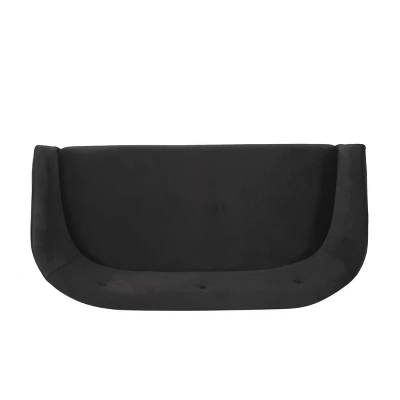 Brayer Modern Glam Tufted Velvet Loveseat - Christopher Knight Home - Image 2