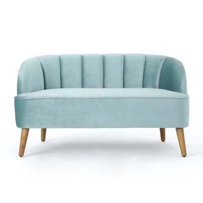 Amaia Modern New Velvet Settee - Christopher Knight Home - Image 8