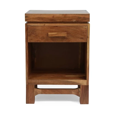 Set Of 2 Wadley Boho Handcrafted Acacia Wood Nightstands Natural - Christopher Knight Home - Image 6