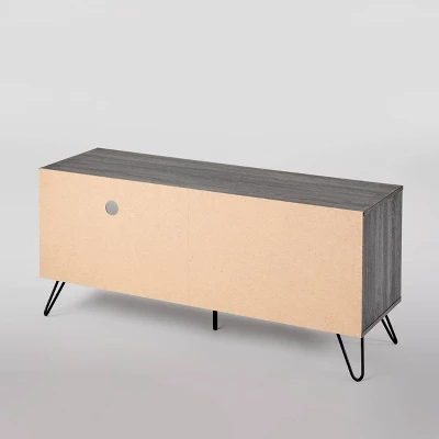 Bijan 2pc Mid-Century Entertainment Center Set Sonoma Gray Oak - Christopher Knight Home - Image 4