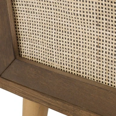 Hulett Contemporary End Table With Storage Walnut/Natural/Antique Gold - Christopher Knight Home - Image 9