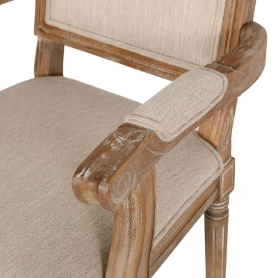 Set Of 4 Maria French Country Wood Upholstered Dining Chairs - Christopher Knight Home - Image 7