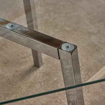 59" Zavier Rectangular Dining Table Clear - Christopher Knight Home - Image 3