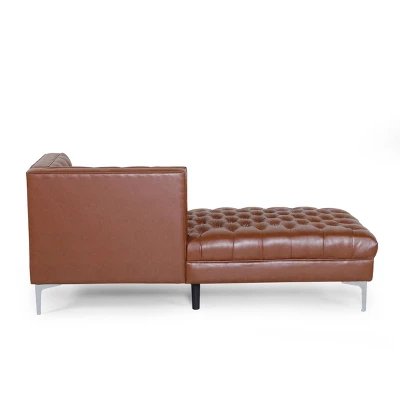 Tignall Contemporary Tufted One Armed Chaise Lounge - Christopher Knight Home - Image 7