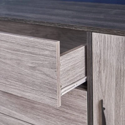 Sincere Mid Century Modern Multipurpose Cabinet Sonoma Gray - Christopher Knight Home - Image 3