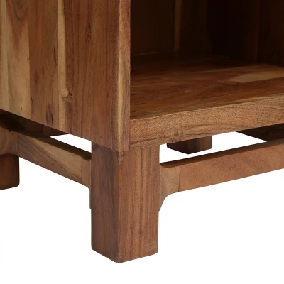 Set Of 2 Wadley Boho Handcrafted Acacia Wood Nightstands Natural - Christopher Knight Home - Image 7