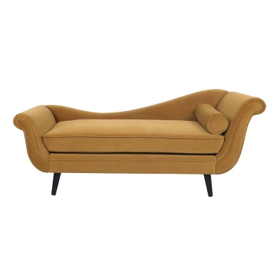 Calvert Contemporary Scroll Arms Velvet Chaise Lounge - Christopher Knight Home - Image 11