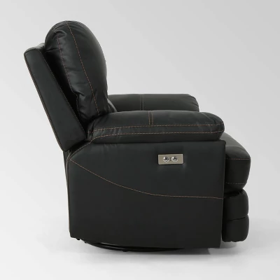 Elodie Leather Swivel Power Recliner - Christopher Knight Home - Image 5