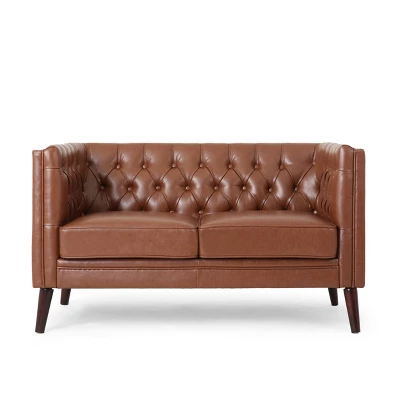 Holasek Contemporary Upholstered Tufted Loveseat - Christopher Knight Home - Image 9