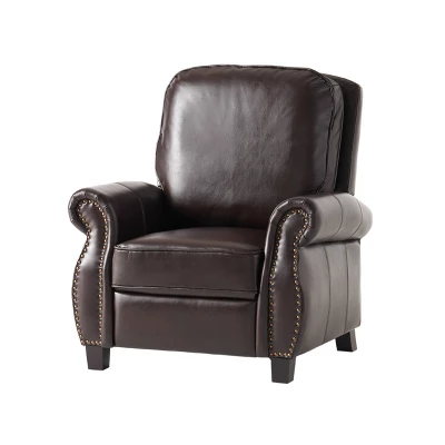 Torreon Faux Leather Recliner Club Chair Dark Brown - Christopher Knight Home - Image 4