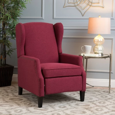 Wescott Traditional Fabric Recliner Deep Red - Christopher Knight Home - Image 5
