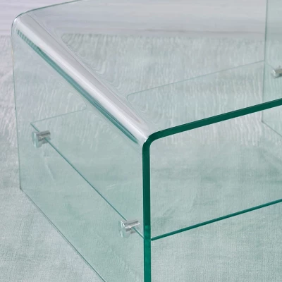 Ramona Glass End Table Clear - Christopher Knight Home - Image 2