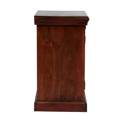 Pocatello Handcrafted Boho Mango Wood Nightstand Walnut - Christopher Knight Home - Image 4