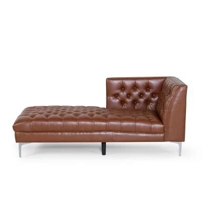 Tignall Contemporary Tufted One Armed Chaise Lounge - Christopher Knight Home - Image 11