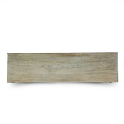 Horeb Boho Handcrafted Mango Wood 3 Drawer Sideboard Antique White - Christopher Knight Home - Image 6