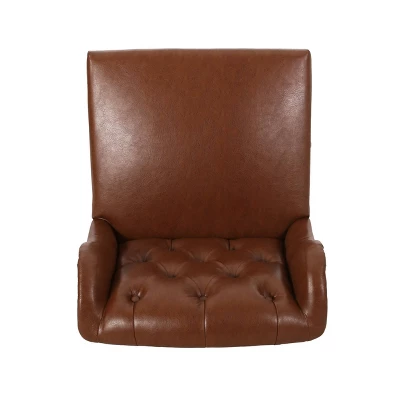 Beltagh Contemporary Wingback Tufted Swivel Office Chair - Christopher Knight Home - Image 4
