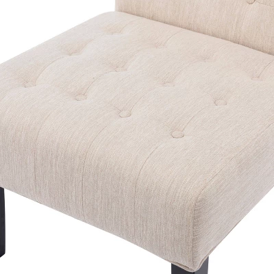 Set Of 2 Lewis Contemporary Fabric Tufted Slipper Chairs - Christopher Knight Home - Image 7