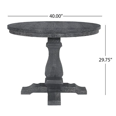 5pc Maria French Country Wood Expandable Dining Set Gray/Black - Christopher Knight Home - Image 11