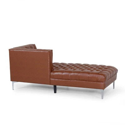 Tignall Contemporary Tufted One Armed Chaise Lounge - Christopher Knight Home - Image 2