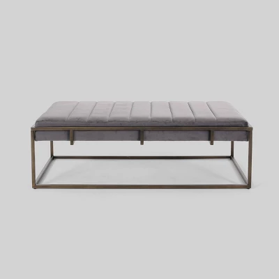 Magdalene Modern Velvet Ottoman Bench - Christopher Knight Home - Image 6