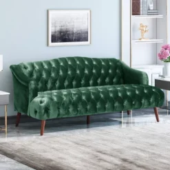 Adelia Modern Glam Tufted Velvet Sofa - Christopher Knight Home