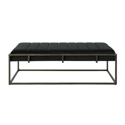 Magdalene Modern Velvet Ottoman Bench - Christopher Knight Home - Image 5