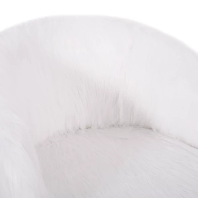 Syosset Modern Glam Swivel Office Chair White/Silver - Christopher Knight Home - Image 7