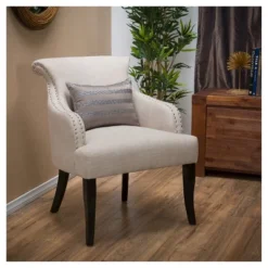 Filmore Fabric Armchair Light Beige - Christopher Knight Home