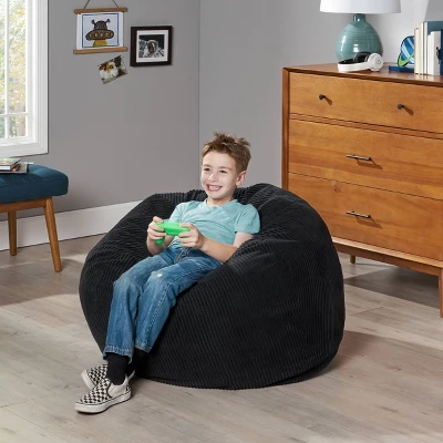 Kenli 3' Modern Corduroy Beanbag - Christopher Knight Home - Image 3