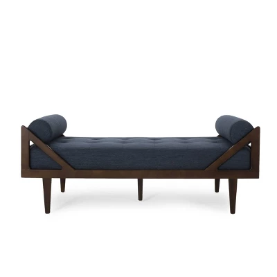 Rayle Contemporary Tufted Chaise Lounge With Rolled Accent Pillows - Christopher Knight Home - Image 10