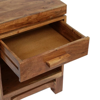 Set Of 2 Wadley Boho Handcrafted Acacia Wood Nightstands Natural - Christopher Knight Home - Image 8