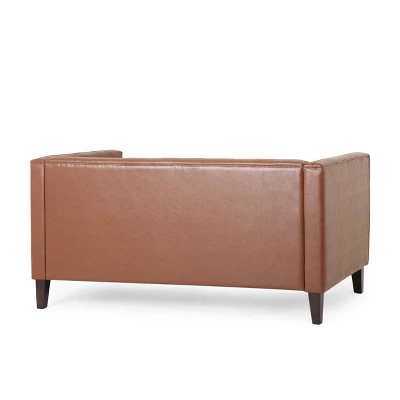 Rockney Contemporary Upholstered Tufted Loveseat - Christopher Knight Home - Image 2