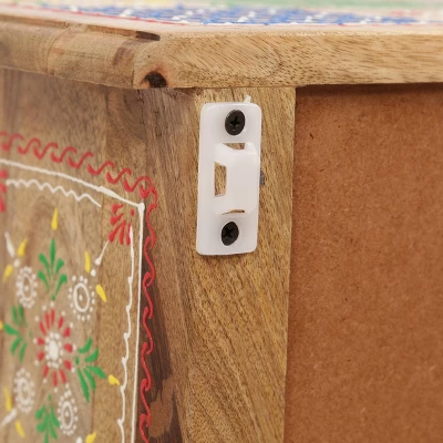 Ailey Handcrafted Boho Mango Wood 3 Drawer Nightstand Natural - Christopher Knight Home - Image 11