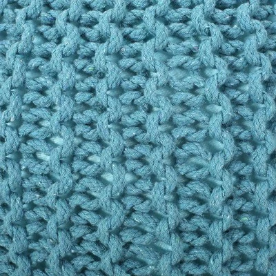 Nahunta Modern Knitted Cotton Round Pouf - Christopher Knight Home - Image 2