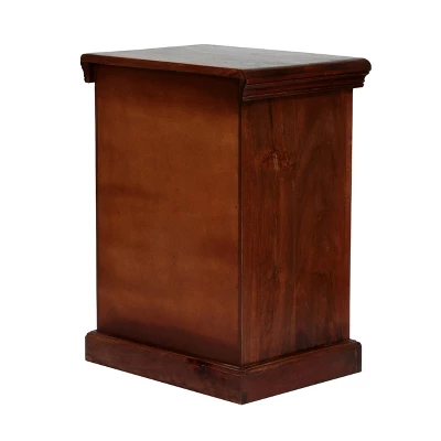 Pocatello Handcrafted Boho Mango Wood Nightstand Walnut - Christopher Knight Home - Image 3