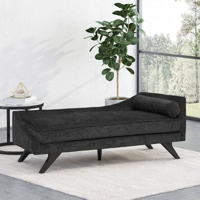 Cagle Mid Century Modern Fabric Chaise Lounge - Christopher Knight Home