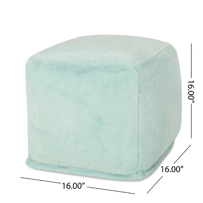 Cube Silkie Modern Glam Faux Fur Pouf - Christopher Knight Home - Image 6