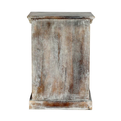Tijeras Handcrafted Boho Mango Wood Nightstand Distressed White - Christopher Knight Home - Image 6