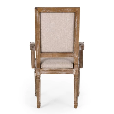 Set Of 2 Maria French Country Wood Upholstered Dining Chairs - Christopher Knight Home - Image 6