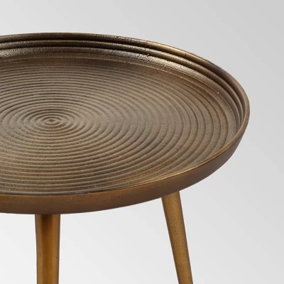 Everts Modern Accent Table Brass - Christopher Knight Home - Image 4