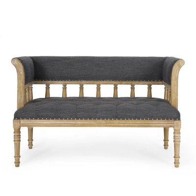 Loyning Traditional Fabric Tufted Loveseat - Christopher Knight Home - Image 11