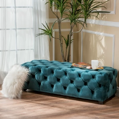Piper Tufted Rectangular Ottoman Bench - Christopher Knight Home - Image 3