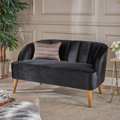 Amaia Modern New Velvet Settee - Christopher Knight Home
