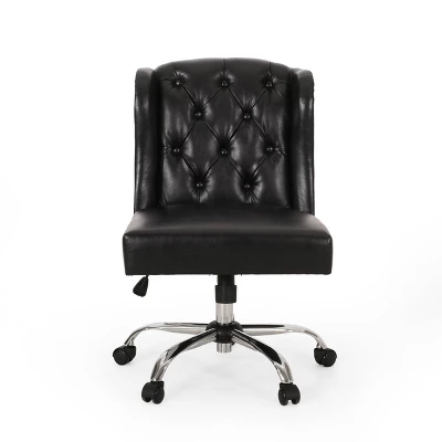 Beltagh Contemporary Wingback Tufted Swivel Office Chair - Christopher Knight Home - Image 8