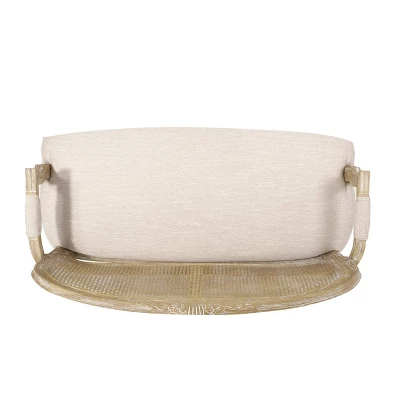 Saley French Country Wood And Cane Loveseat - Christopher Knight Home - Image 4