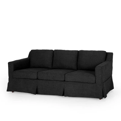 Arrastra Contemporary Fabric 3 Seater Sofa With Skirt - Christopher Knight Home - Image 12